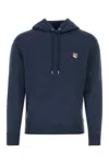 Maison Kitsuné Fox Head Patch Regular Hoodie Sweatshirt In Blue