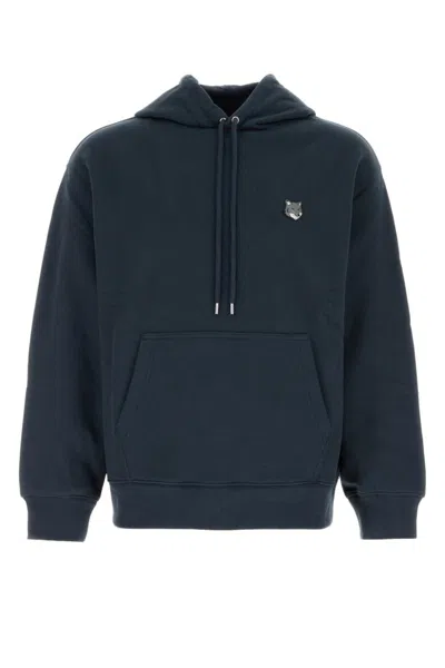 Maison Kitsuné Navy Blue Logo Patch Hoodie