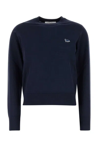 Maison Kitsuné Navy Blue Wool Jumper