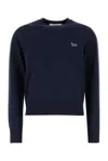 Maison Kitsuné Navy Blue Wool Sweater