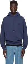 Maison Kitsuné Navy Bold Fox Head Hoodie In P476 Ink Blue