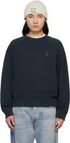 Maison Kitsuné Navy Bold Fox Head Patch Oversize Sweatshirt In P492 Deep Navy