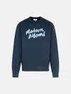 Maison Kitsuné Navy Cotton Sweatshirt In Navy