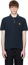 Maison Kitsuné Fox Head Patch Regular Polo Classic Navy In Blue