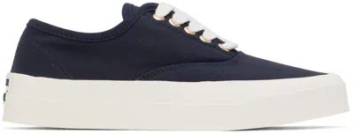 Maison Kitsuné Navy Laced Sneakers In P480 Navy