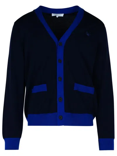 MAISON KITSUNÉ MAISON KITSUNÉ NAVY WOOL CARDIGAN