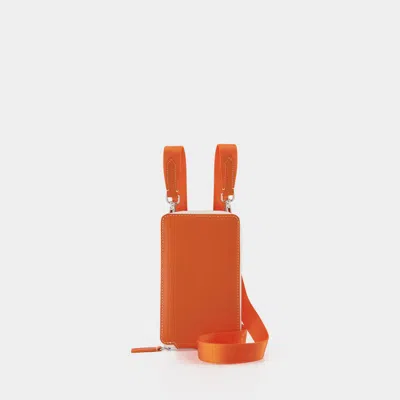 Maison Kitsuné Neck Pouch -  - Orange - Leather