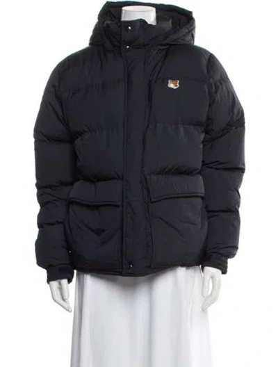 Pre-owned Maison Kitsuné Nylon Down Jacket In Blue