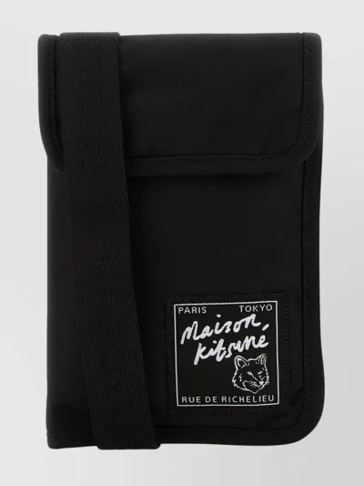 MAISON KITSUNÉ NYLON PHONE CASE WITH ADJUSTABLE SHOULDER STRAP