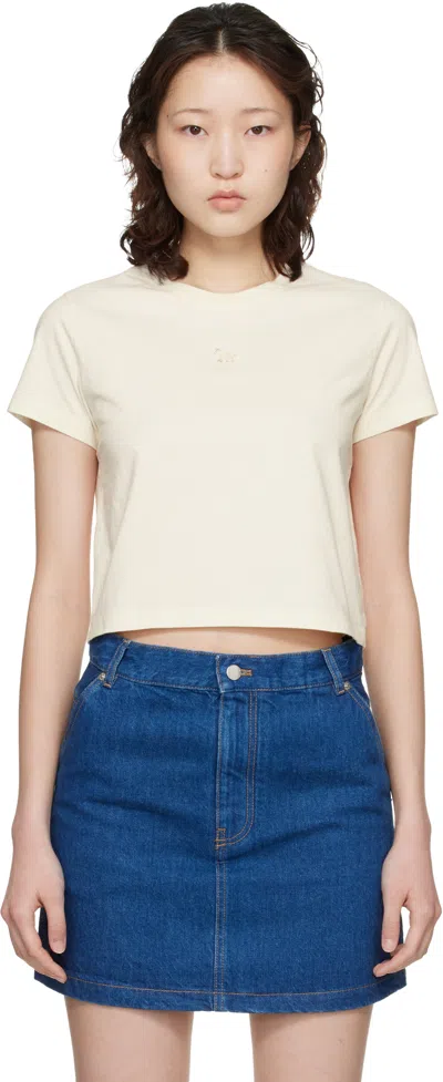 Maison Kitsuné Off-white Baby Fox Baby T-shirt In Neutral