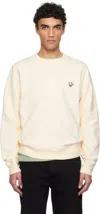 Maison Kitsuné Off-white Barista Fox Patch Regular Sweatshirt In P709 Tapioca