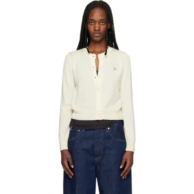 Maison Kitsuné Off-white Baby Fox Merino Regular Cardigan