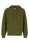 Maison Kitsuné Maison Kitsune' Cotton Sweatshirt With Logo In Military Green