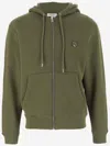 Maison Kitsuné Maison Kitsune' Cotton Sweatshirt With Logo In Olive