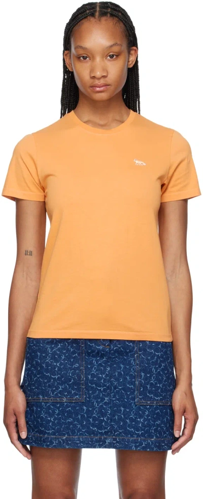 Maison Kitsuné Orange Baby Fox T-shirt In P822 Sunset Orange