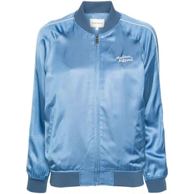 Maison Kitsuné Teddy Light Blue Viscose Jacket