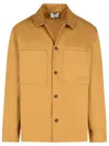 Maison Kitsuné 'cotton Shirt With Front Pockets And Long Sleeves' In Beige