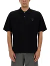 Maison Kitsuné Bold Fox Head Patch Oversize Polo In Black