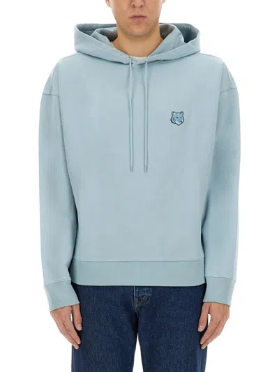 Maison Kitsuné Oversized Hoodie In Blue
