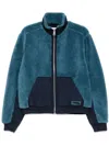Maison Kitsuné Blue & Navy Flash Fox Fleece Jacket In Blau