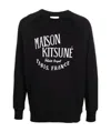Maison Kitsuné Logo-print Long-sleeve Sweatshirt In Black