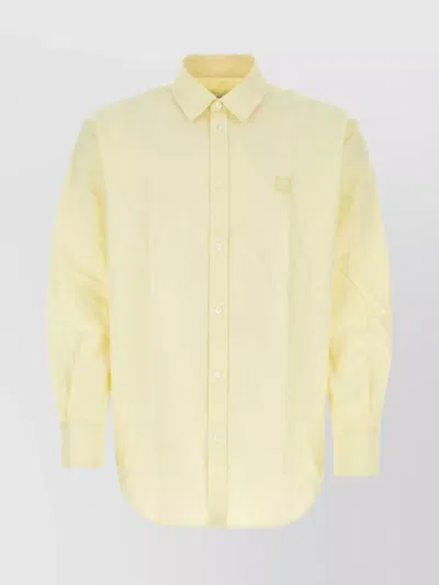 MAISON KITSUNÉ PALE OXFORD SHIRT WITH LONG SLEEVES