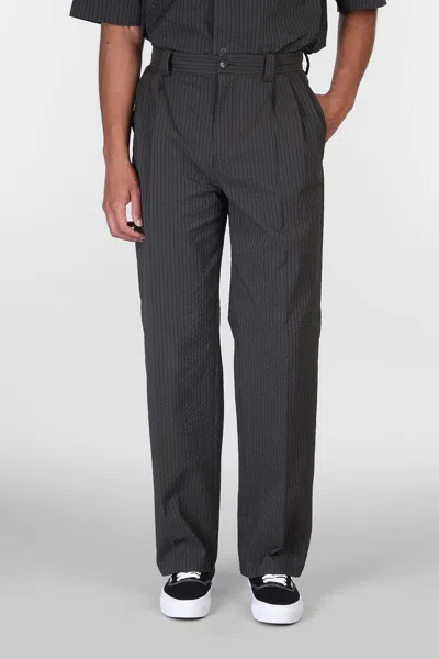 Maison Kitsuné Pants In Black Polyester In Blue