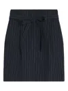 Maison Kitsuné Paperbag Pleated Mini Skirt In Grey