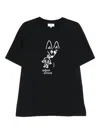 Maison Kitsuné "party Fox" Comfort Tee-shirt In Black