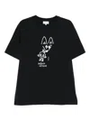 Maison Kitsuné "party Fox" Comfort Tee-shirt In Black