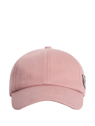 Maison Kitsuné Patch-appliqué Baseball Cap In Pink