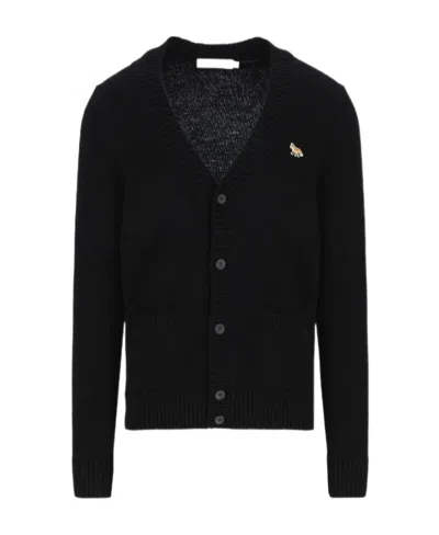 MAISON KITSUNÉ MAISON KITSUNÉ FOX PATCH KNITTED CARDIGAN