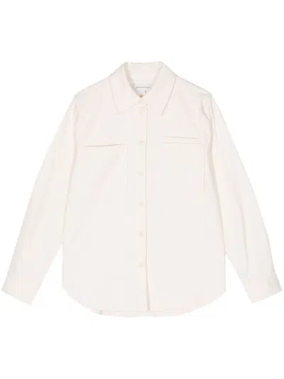Maison Kitsuné Patch-pocket Cotton Shirt In Neutrals