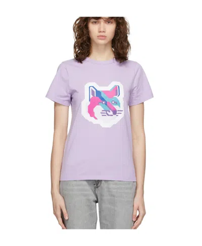 Maison Kitsuné Pattern Printed T-shirt In Purple