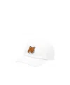 Maison Kitsuné Maison Kitsune White Cotton Baseball Cap In White