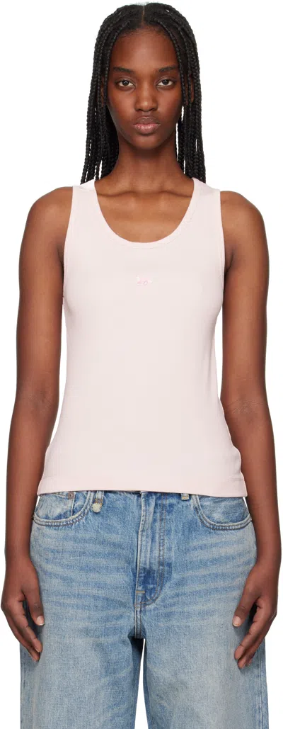 Maison Kitsuné Pink Baby Fox Patch Ribbed Tank Top
