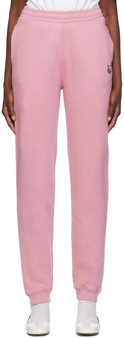 Maison Kitsuné Bold Fox Head Track Pants In Pink