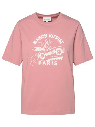 Maison Kitsuné Pink Racing Fox T-shirt