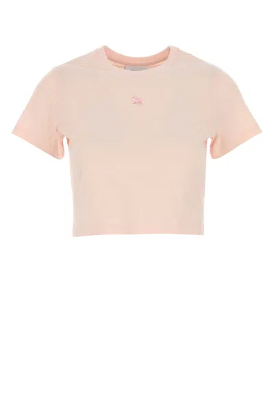 Maison Kitsuné Pink Cotton T-shirt In Rosewater
