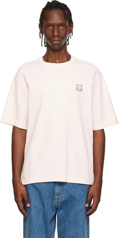 Maison Kitsuné Maison Kitsune Pastel Pink Cotton Oversize T Shirt