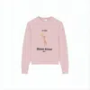 Maison Kitsuné Pink Graphic Print Long-sleeve Sweatshirt In Pink