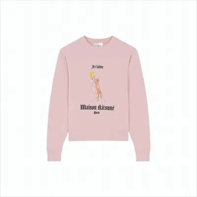 Maison Kitsuné Pink Graphic Print Long-sleeve Sweatshirt