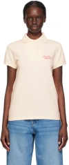 MAISON KITSUNÉ PINK HANDWRITING POLO