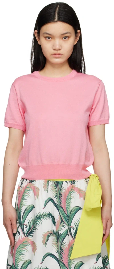 Maison Kitsuné Pink Hotel Olympia Edition T-shirt In P622 Strawberry