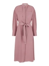 Maison Kitsuné Pink Long Chemisier Dress In Pink