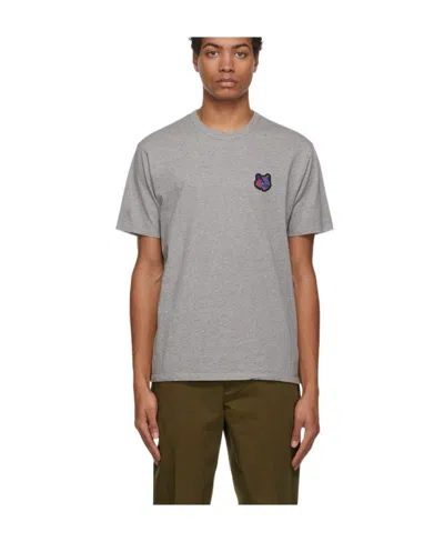 Maison Kitsuné Pixel Fox Patch T-shirt In Gray