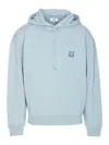 Maison Kitsuné Bold Fox Head Hooded Sweatshirt In Blue