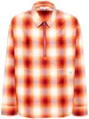 Maison Kitsuné Plaid-check Shirt In Orange