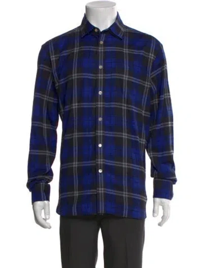 Pre-owned Maison Kitsuné Plaid Print Long Sleeve Shirt In Multi
