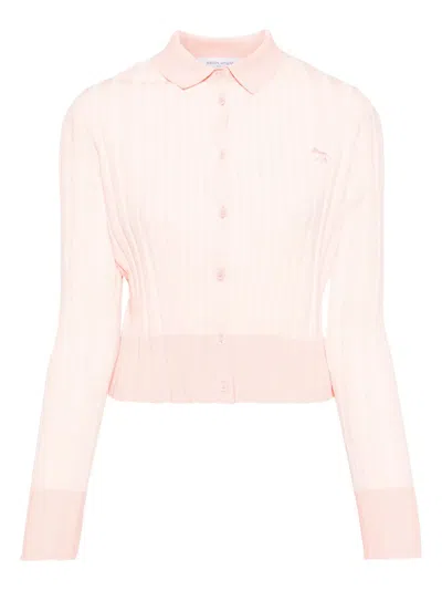 MAISON KITSUNÉ PLEATED CARDIGAN WITH BABY FOX APPLIQUÉ
